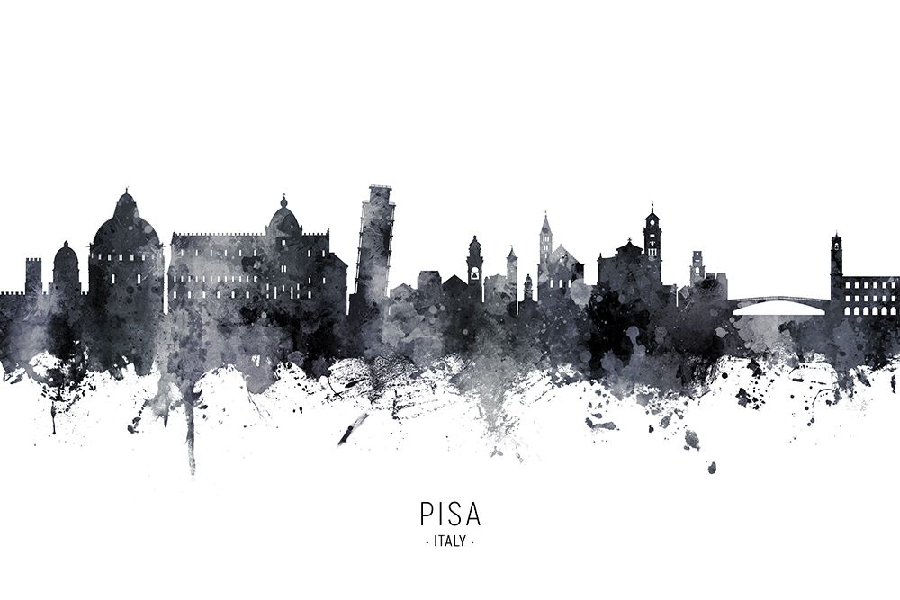 Pisa Italy Skyline art print by Michael Tompsett for $57.95 CAD