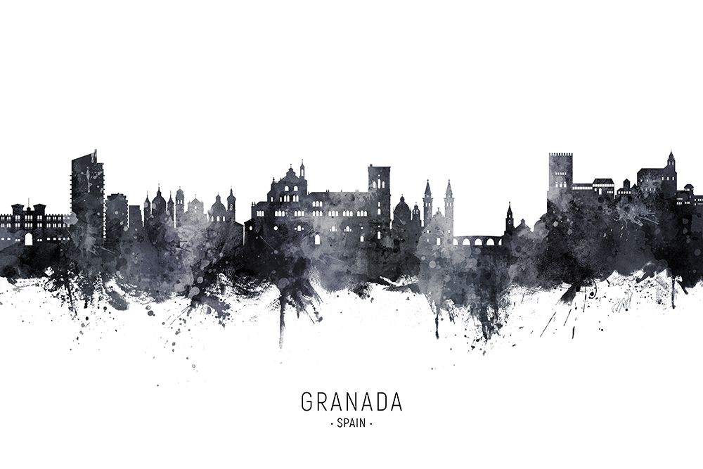 Granada Spain Skyline art print by Michael Tompsett for $57.95 CAD