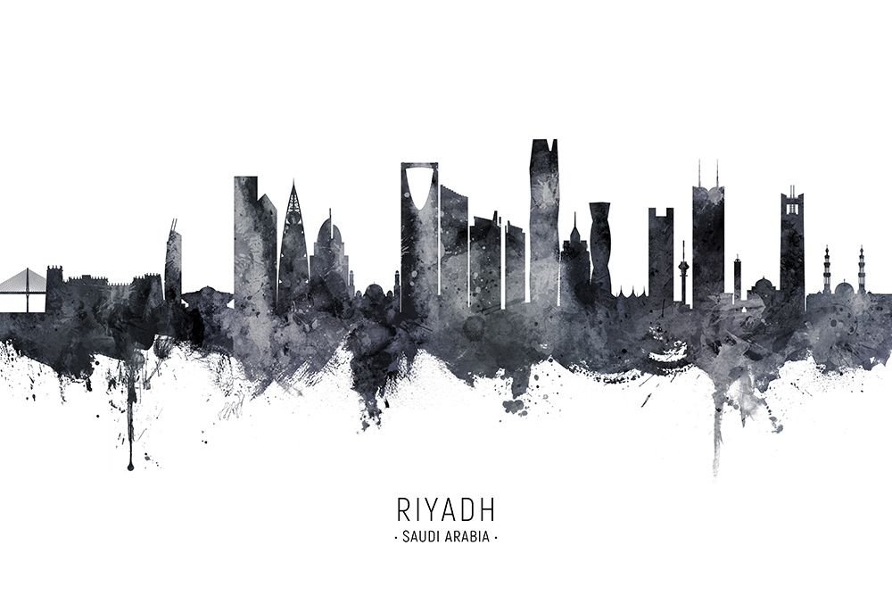 Riyadh Saudi Arabia Skyline art print by Michael Tompsett for $57.95 CAD