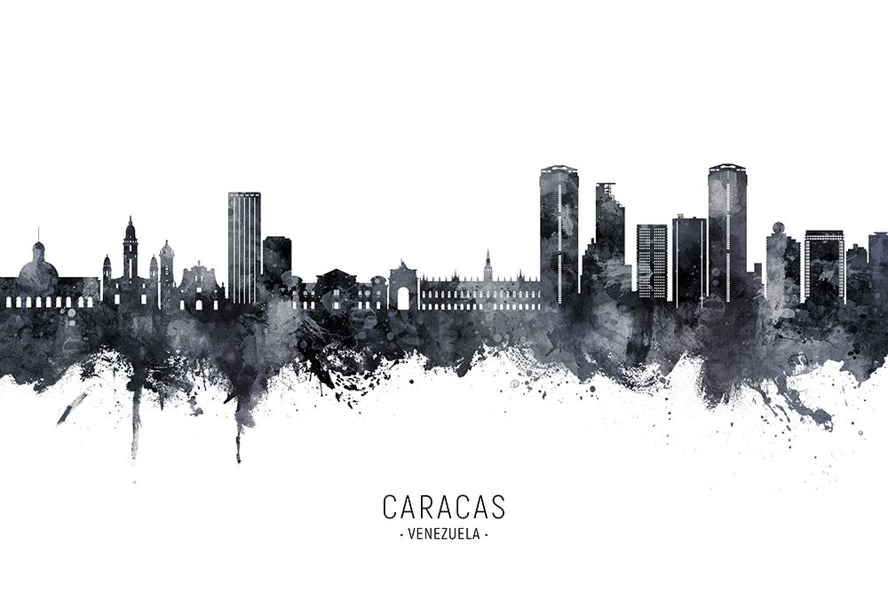 Caracas Venezuela Skyline art print by Michael Tompsett for $57.95 CAD