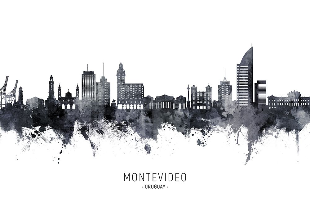 Montevideo Skyline Uruguay art print by Michael Tompsett for $57.95 CAD