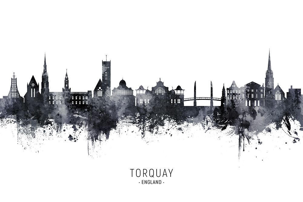 Torquay England Skyline art print by Michael Tompsett for $57.95 CAD