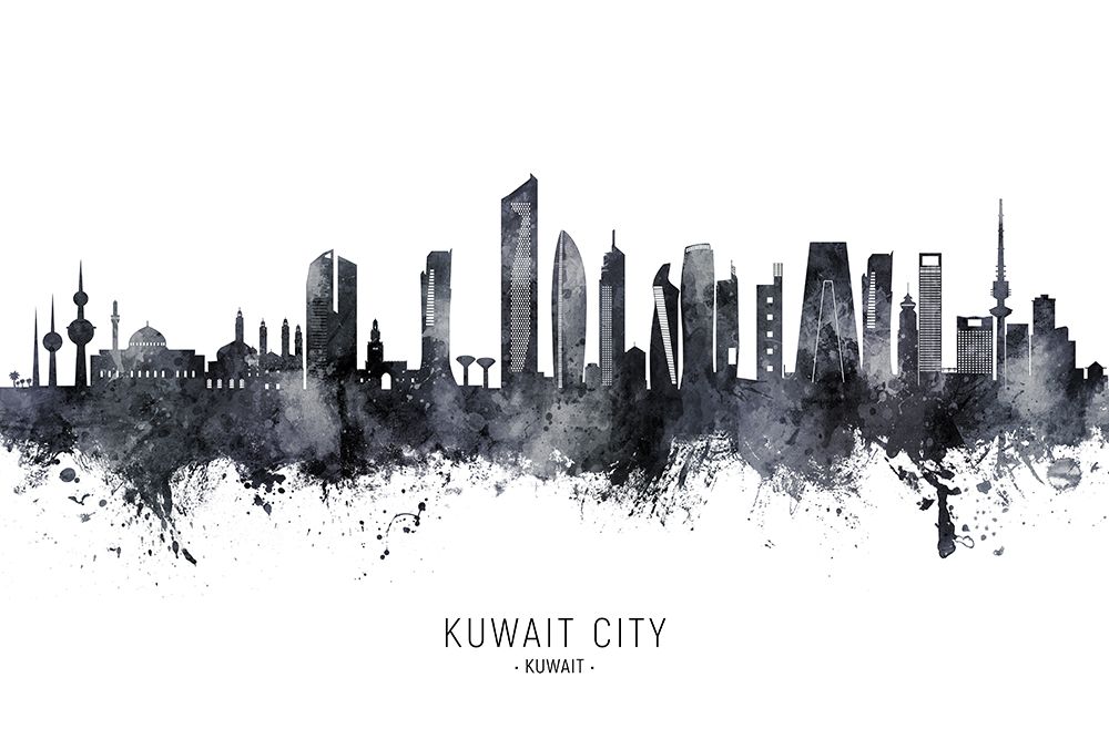 Kuwait City Skyline art print by Michael Tompsett for $57.95 CAD