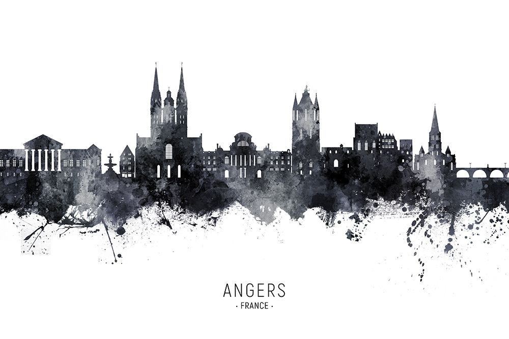 Angers France Skyline art print by Michael Tompsett for $57.95 CAD