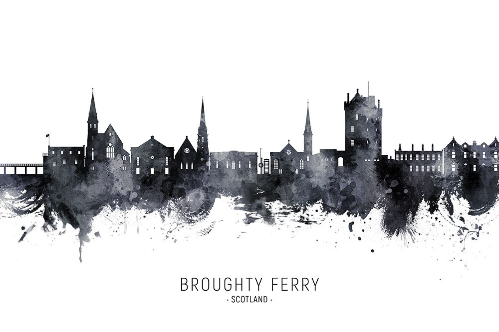 Broughty Ferry Scotland Skyline art print by Michael Tompsett for $57.95 CAD