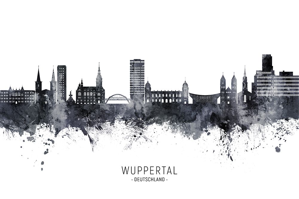 Wuppertal Germany Skyline art print by Michael Tompsett for $57.95 CAD