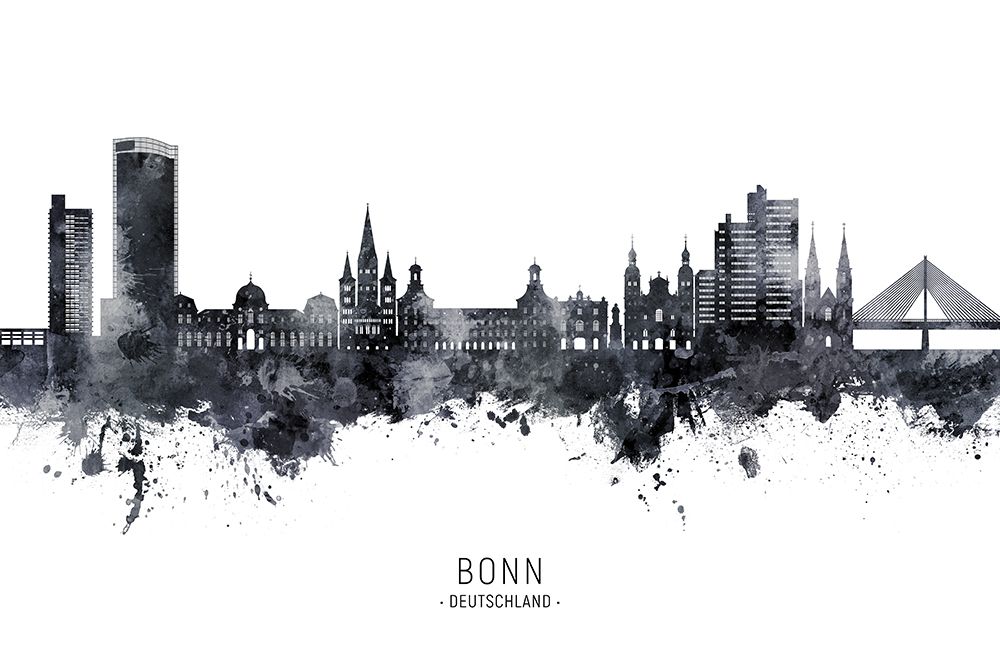 Bonn Germany Skyline art print by Michael Tompsett for $57.95 CAD