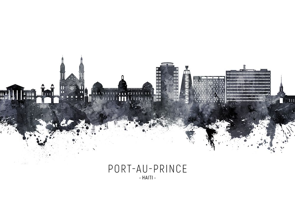 Port-au-Prince Haiti Skyline art print by Michael Tompsett for $57.95 CAD