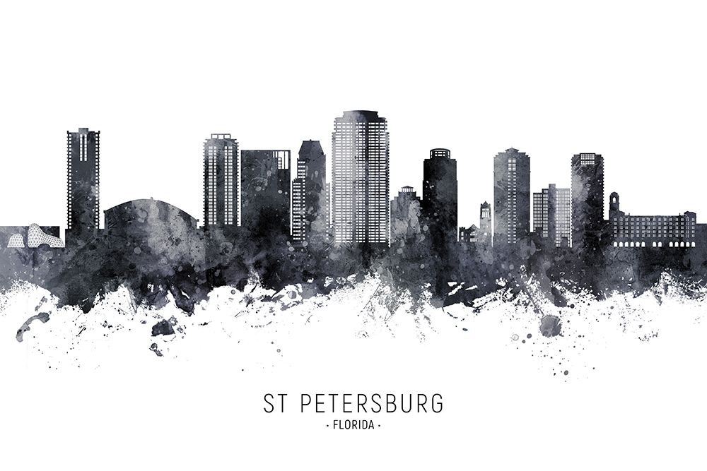 St Petersburg Florida Skyline art print by Michael Tompsett for $57.95 CAD