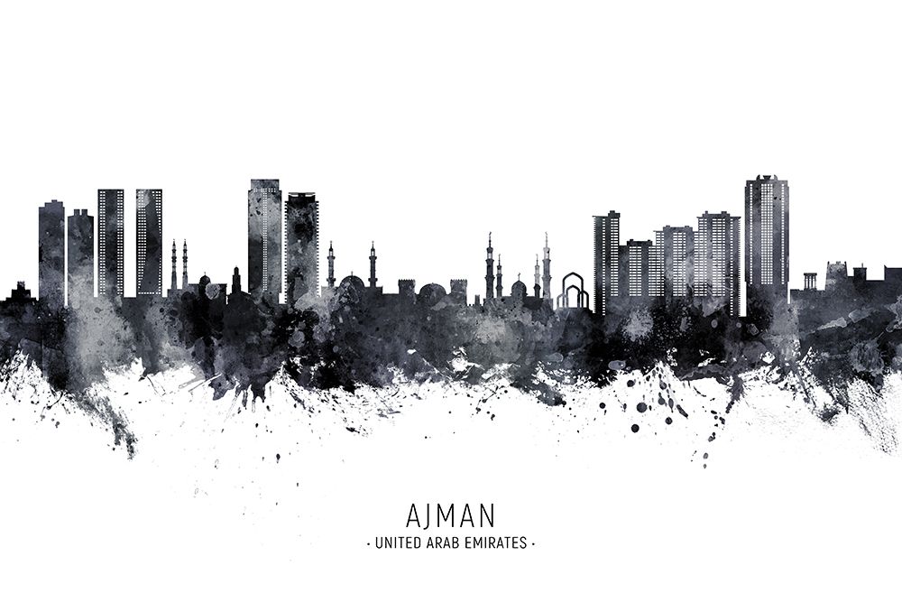 Ajman Skyline art print by Michael Tompsett for $57.95 CAD
