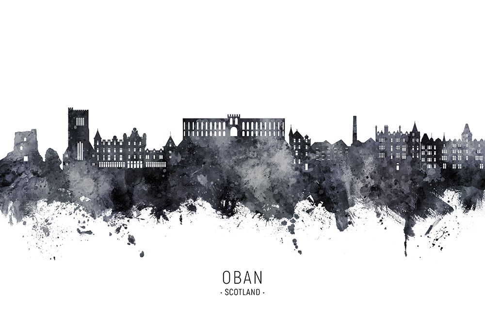 Oban Scotland Skyline art print by Michael Tompsett for $57.95 CAD