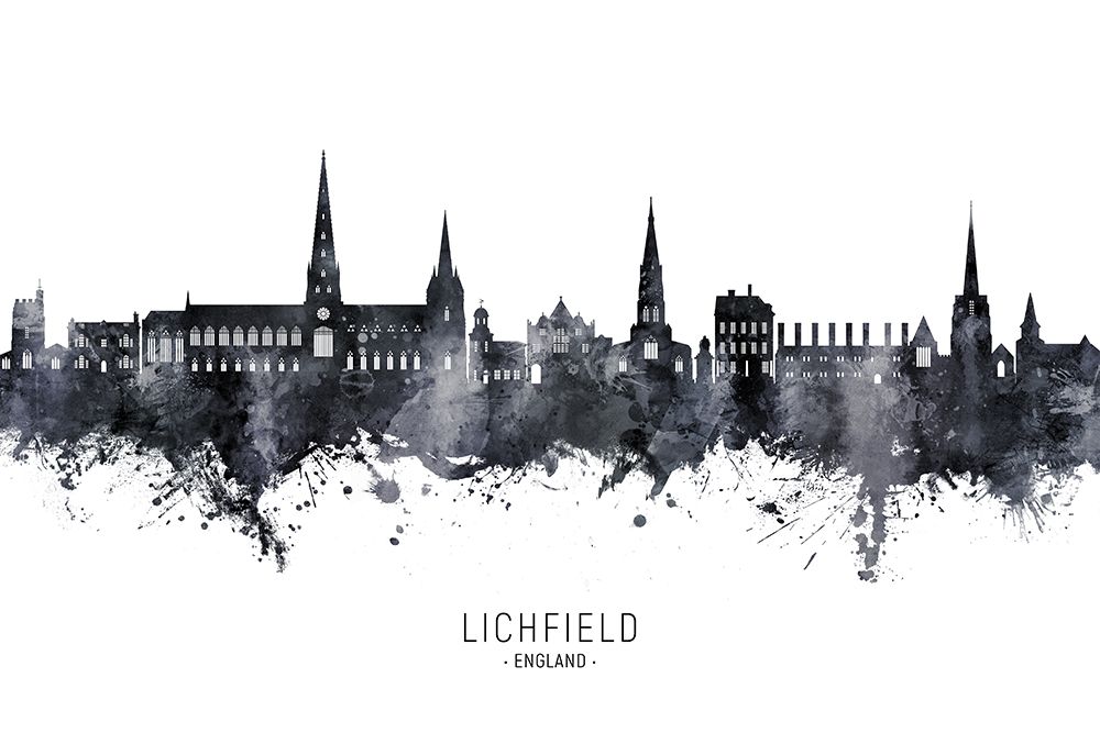 Lichfield England Skyline art print by Michael Tompsett for $57.95 CAD