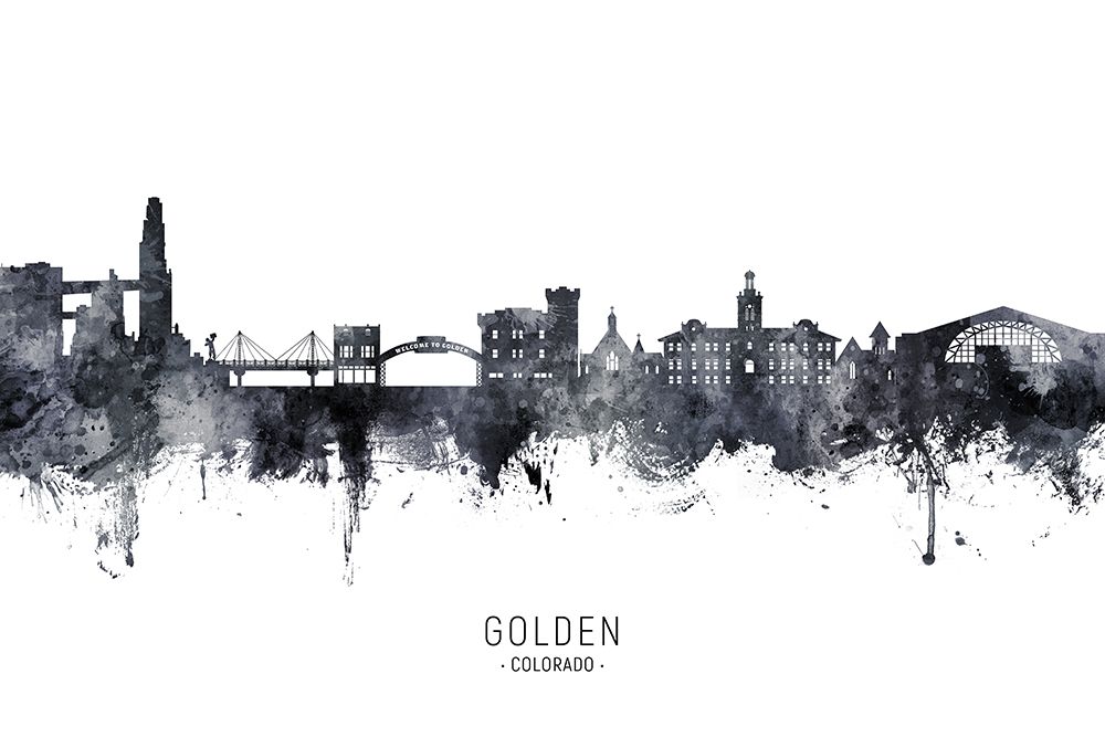 Golden Colorado Skyline art print by Michael Tompsett for $57.95 CAD