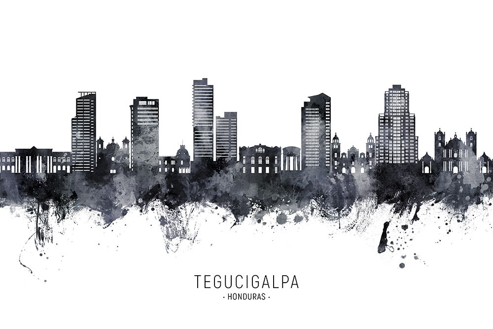 Tegucigalpa Honduras Skyline art print by Michael Tompsett for $57.95 CAD