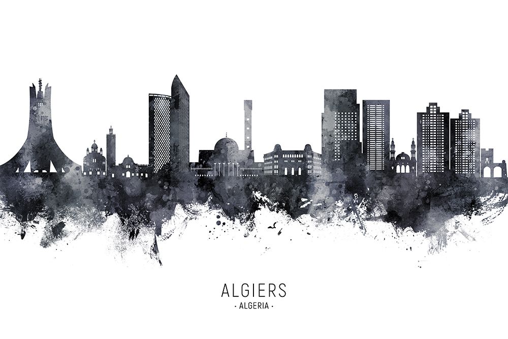 Algiers Algeria Skyline art print by Michael Tompsett for $57.95 CAD