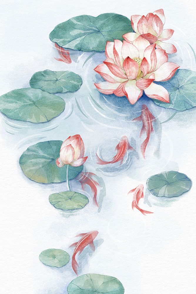 Lotus Pond Water Color home art print by Xuan Thai for $57.95 CAD