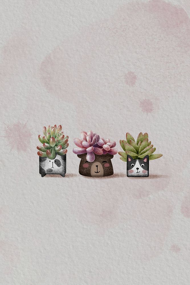 Cute Succulents art print by Xuan Thai for $57.95 CAD