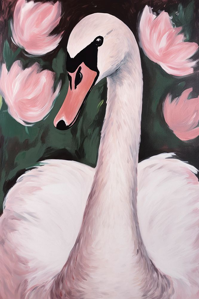 Swan In The Pond art print by Treechild for $57.95 CAD