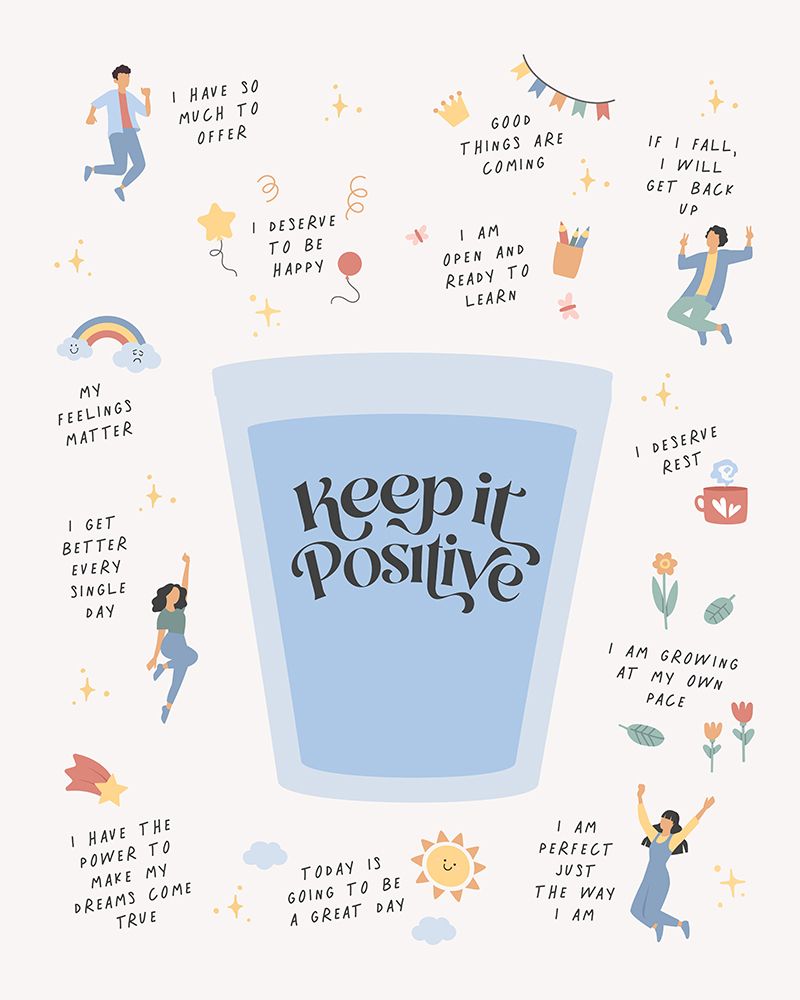 Keeptitpositive art print by Beth Cai for $57.95 CAD