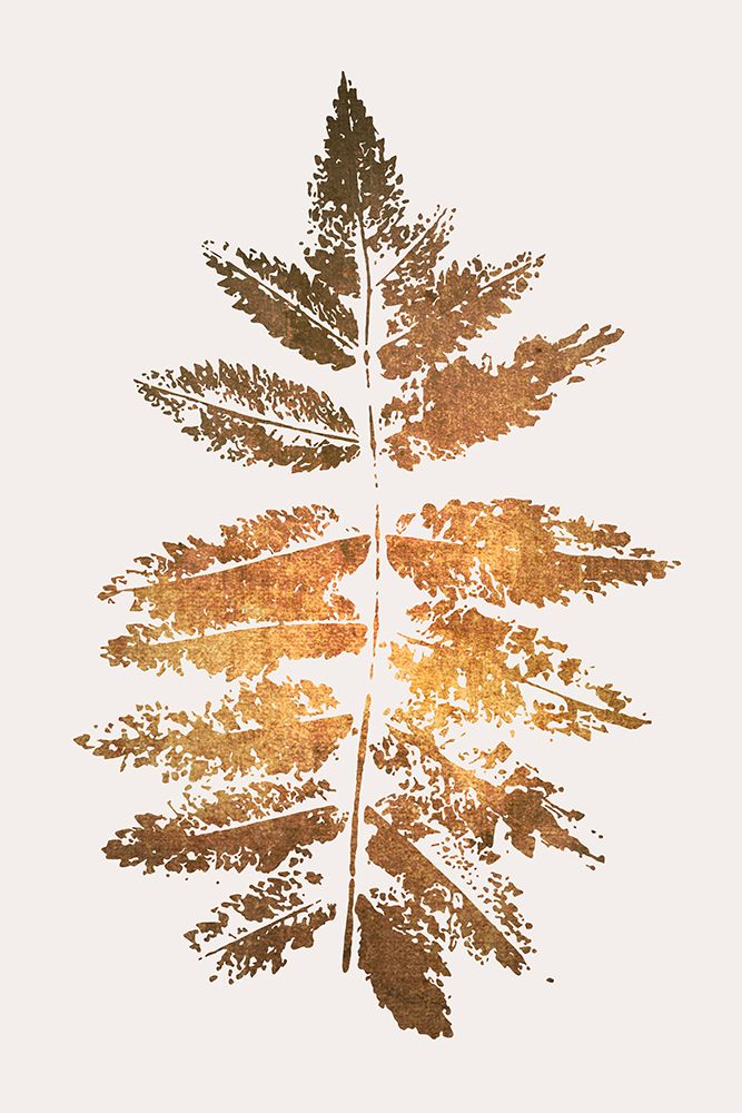 Oak Leaf Print   Gold art print by Kubistika for $57.95 CAD