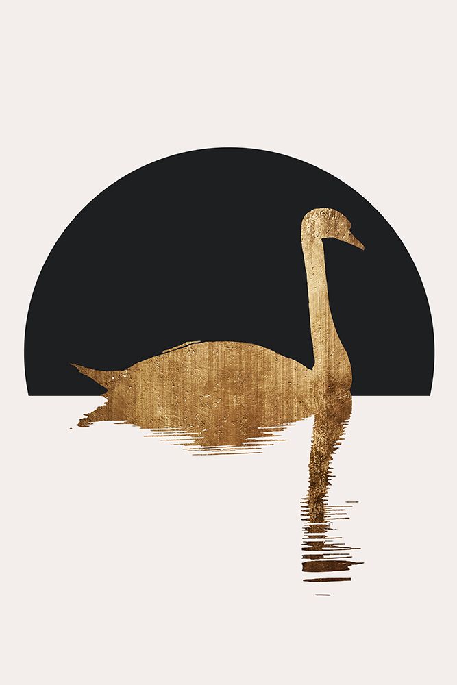 The Swan   Black art print by Kubistika for $57.95 CAD