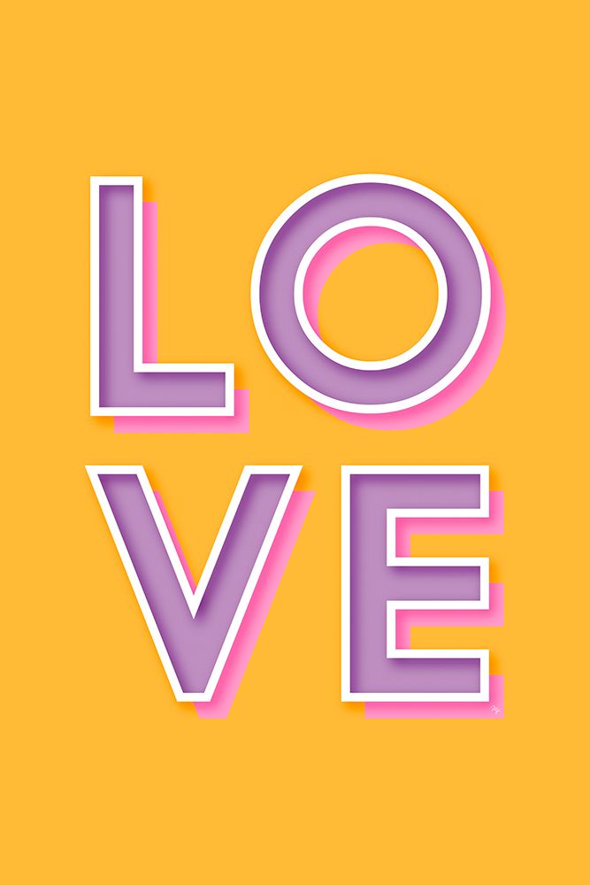 Orange Love art print by Martina for $57.95 CAD