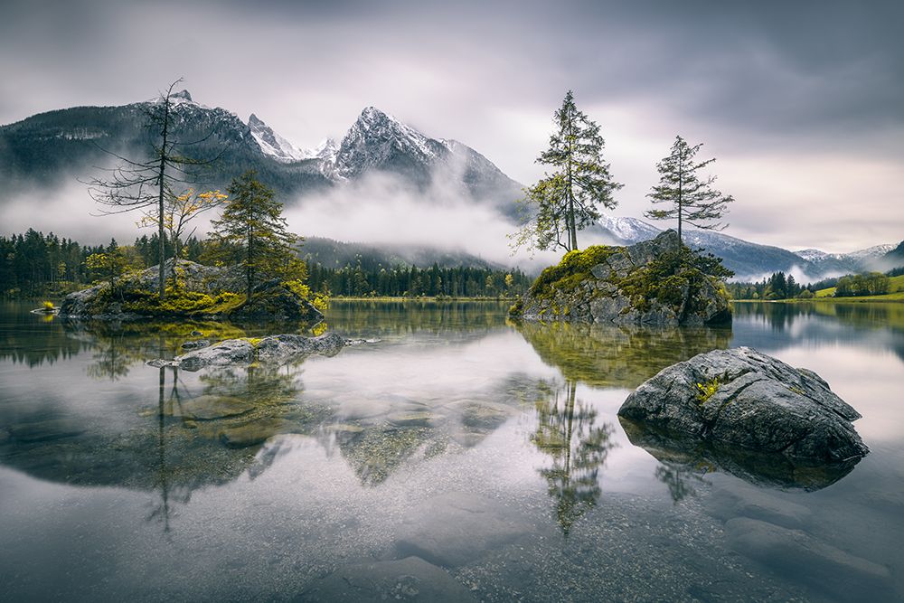 Rainy Morning At Hintersee (Bavaria) art print by Diwiesign for $57.95 CAD