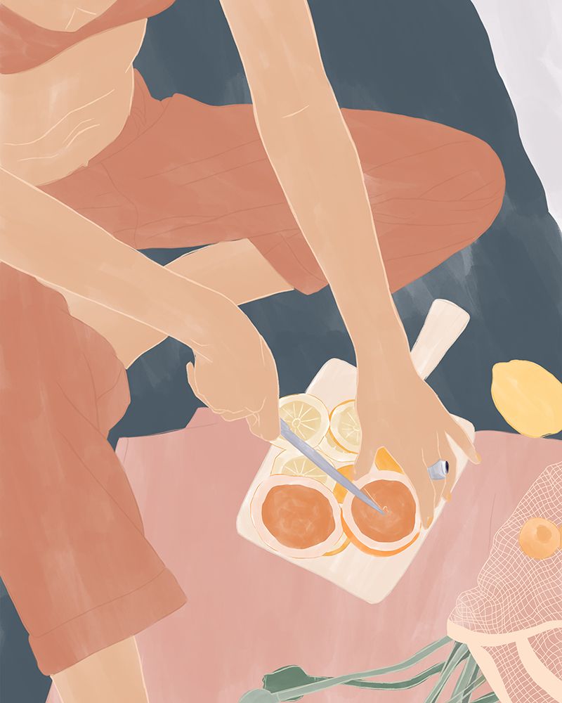Cutting Grapefruits art print by Sophie Bek for $57.95 CAD