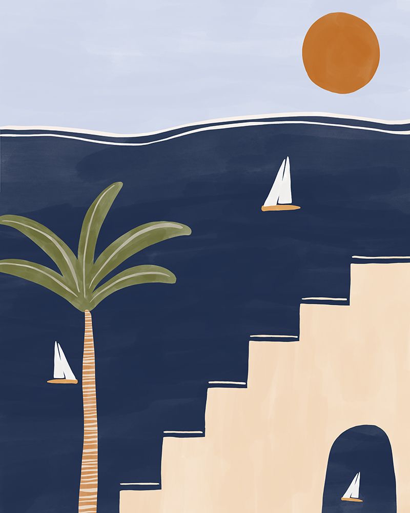 Sailboats art print by Sophie Bek for $57.95 CAD