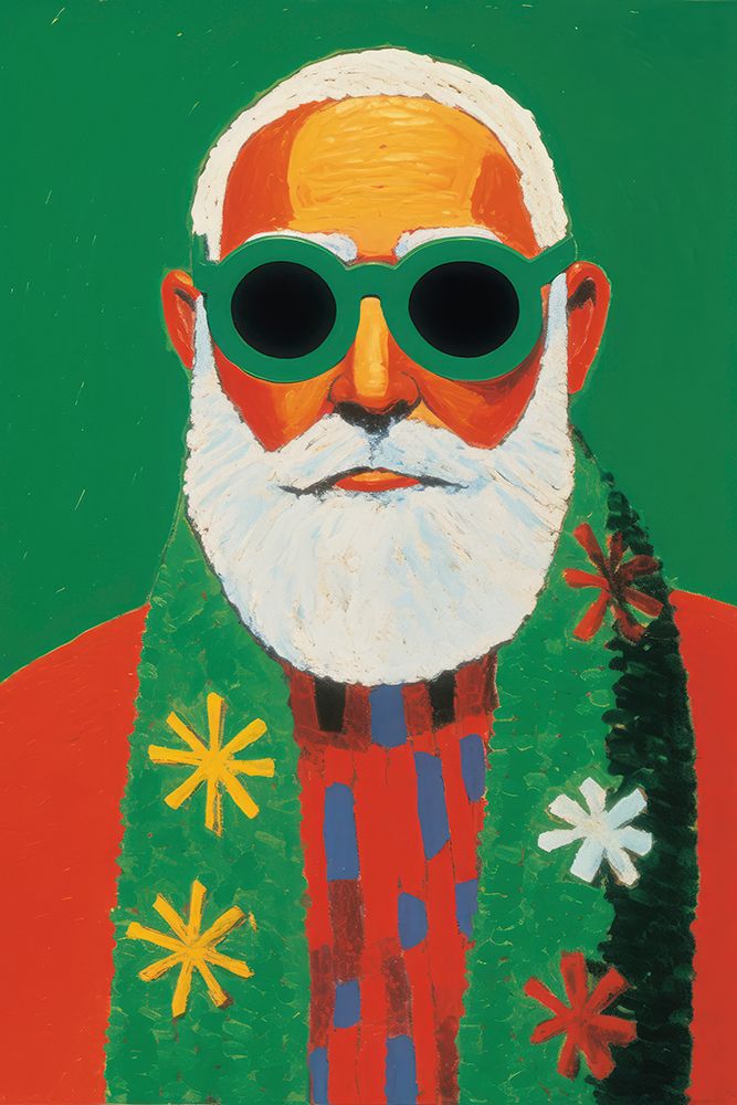 Holiday Santa art print by Treechild for $57.95 CAD