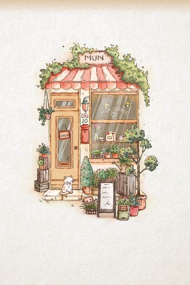 Aesthetic Coffee Shop Lock art print by Xuan Thai for $57.95 CAD