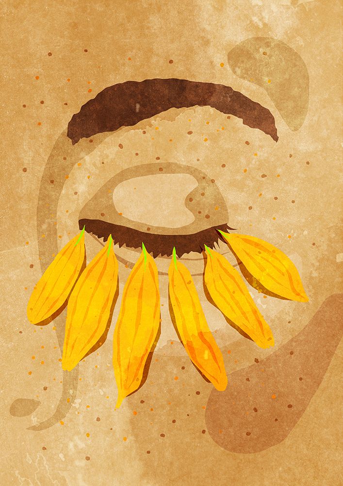 Flower power eye lashes art print by Raissa Oltmanns for $57.95 CAD