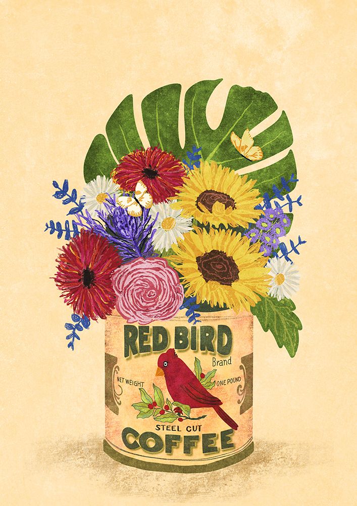 Flowers In a Vintage Coffee Can art print by Raissa Oltmanns for $57.95 CAD