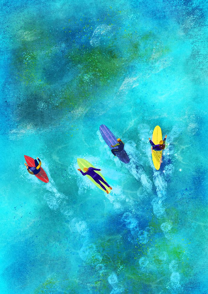 Surfer Dudes art print by Raissa Oltmanns for $57.95 CAD