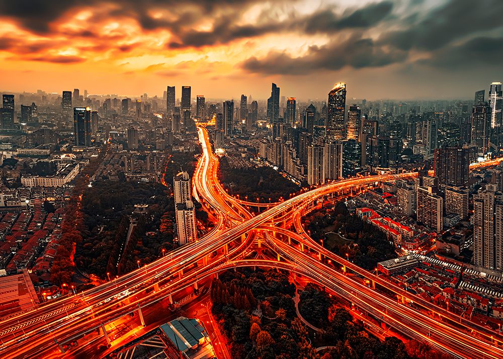 Explosive Shanghai art print by Prasad Ambati for $57.95 CAD