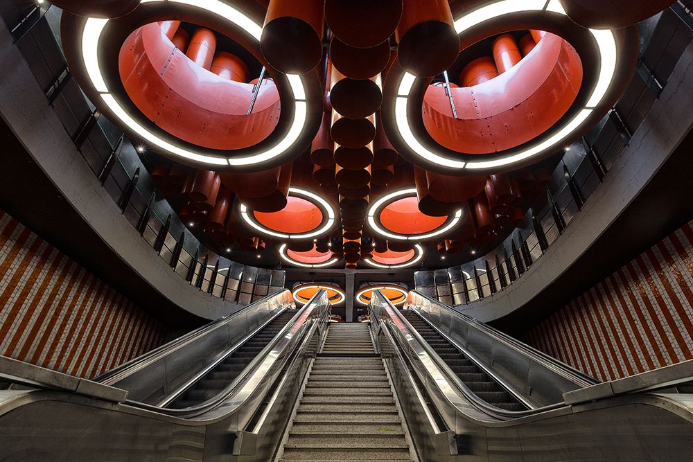 The red subway art print by Wilma Wijers Smeets for $57.95 CAD