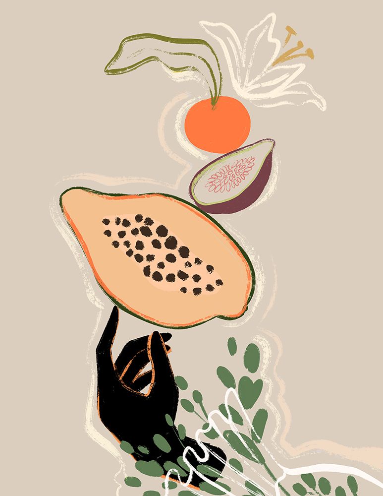 Balancing Fruits art print by Arty Guava for $57.95 CAD