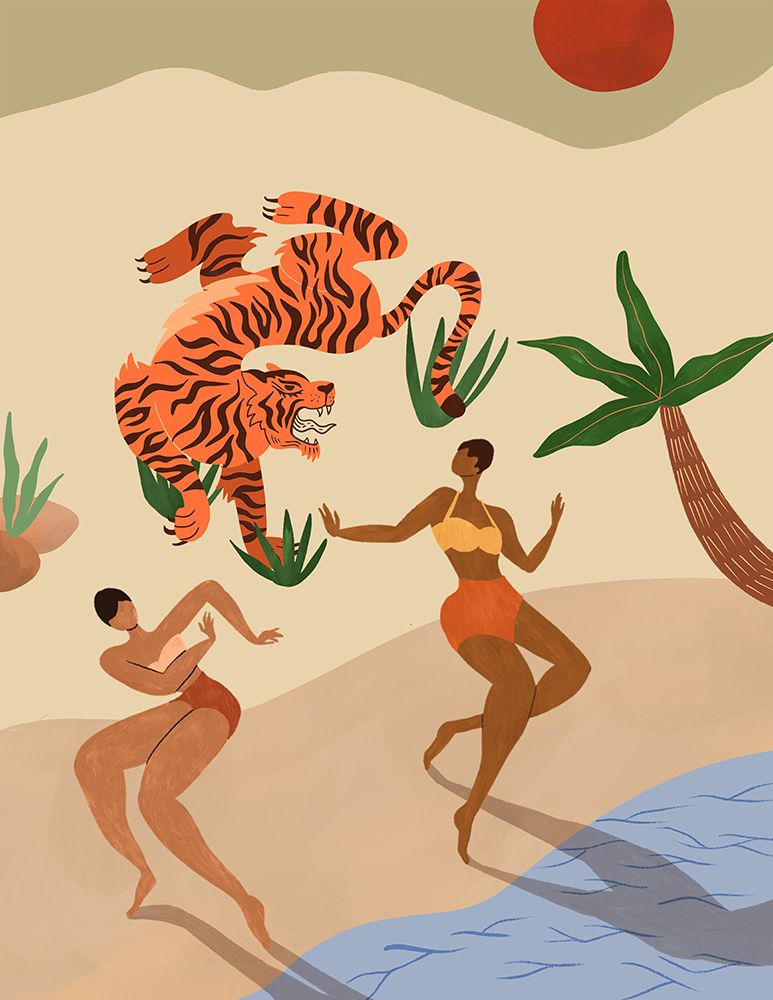 Dancing Tiger art print by Arty Guava for $57.95 CAD