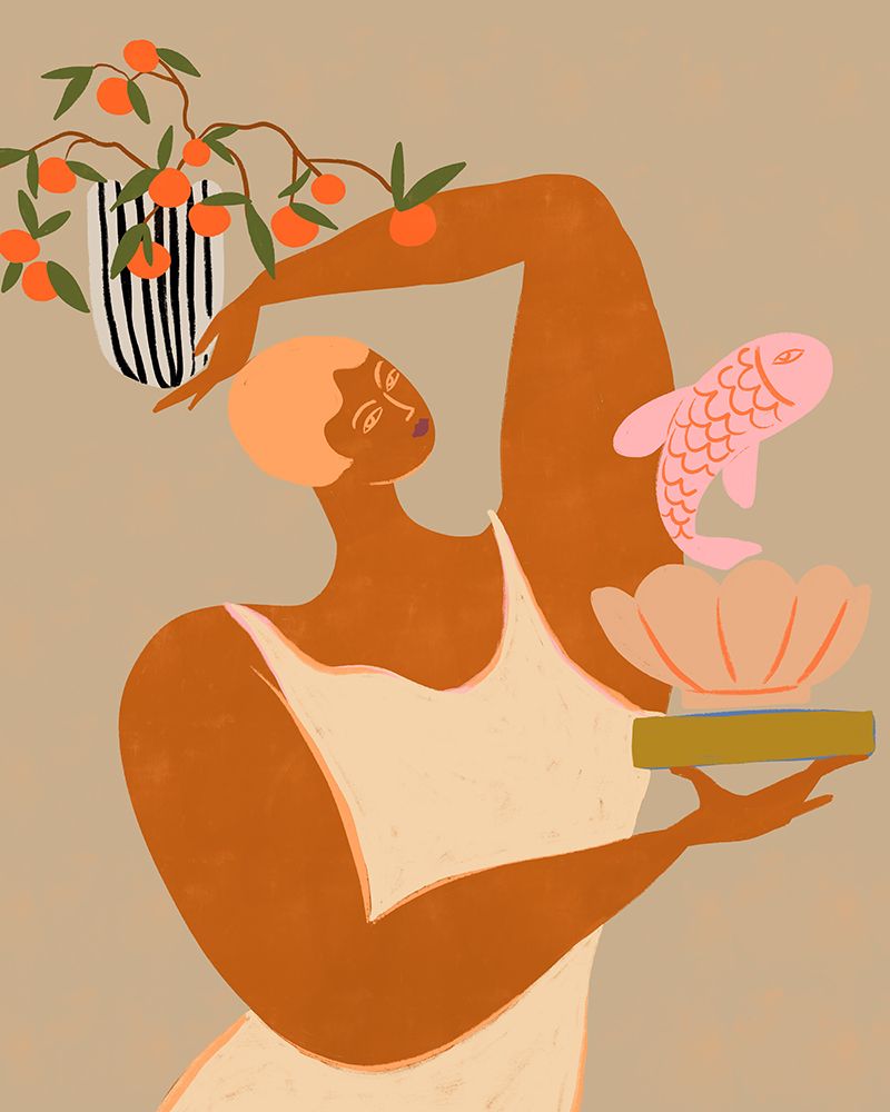 Fish And Oranges art print by Arty Guava for $57.95 CAD