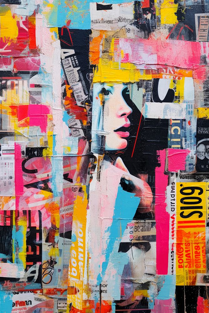 Paper Snippets No 5 art print by Treechild for $57.95 CAD