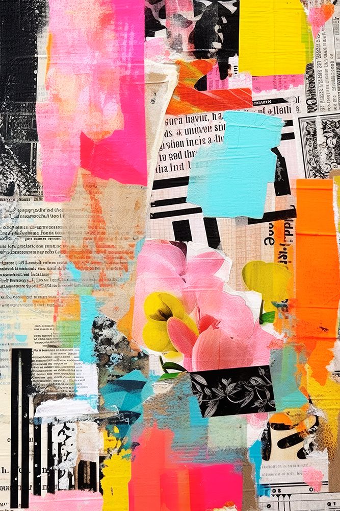 Paper Snippets No 7 art print by Treechild for $57.95 CAD