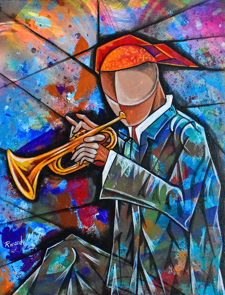 Trumpet Jazz art print by Ricardo Maya for $57.95 CAD