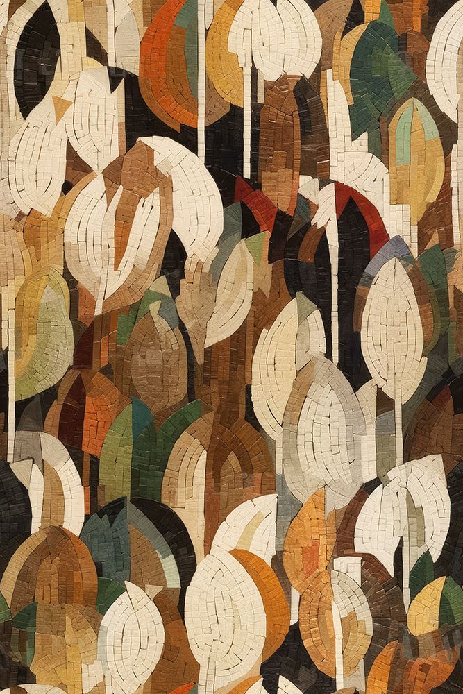 Mosaic Leafs art print by Treechild for $57.95 CAD