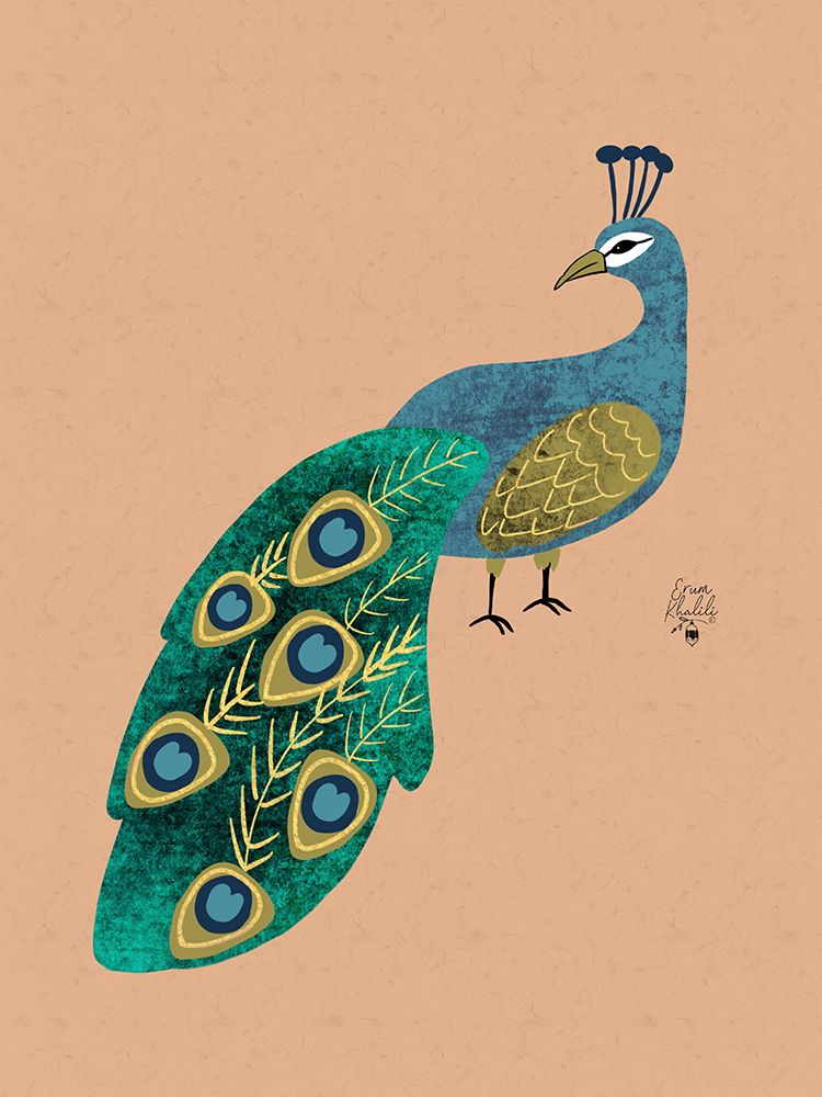 Peacock art print by Erum Khalili for $57.95 CAD