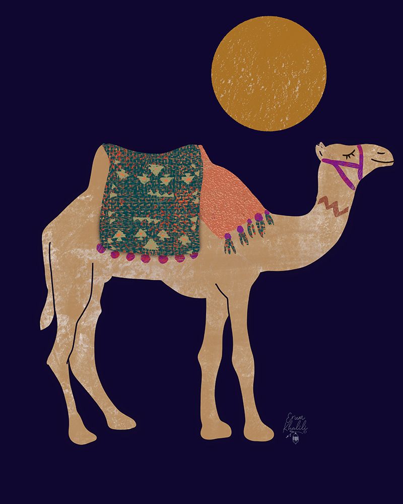 Camel and Moon art print by Erum Khalili for $57.95 CAD