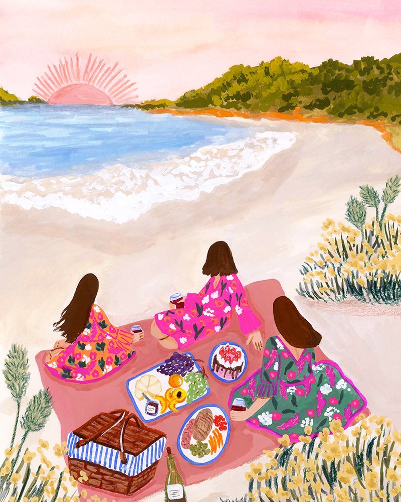 Beach Picnic art print by Sarah Gesek for $57.95 CAD
