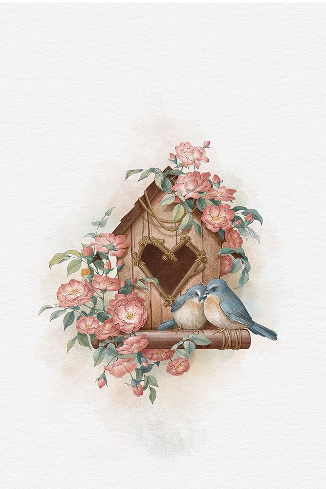Bird House and rose lock art print by Xuan Thai for $57.95 CAD