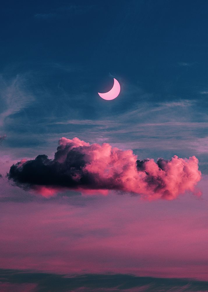 Moon and Cloud art print by Al Barizi for $57.95 CAD