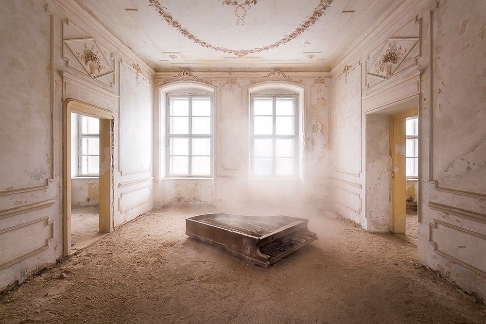 Abandoned Piano in the Dust art print by Roman Robroek for $57.95 CAD
