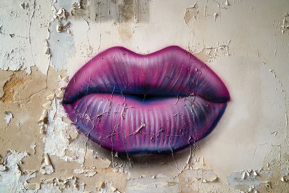 Lips on the Wall art print by Roman Robroek for $57.95 CAD